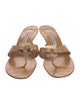 Manolo Blahnik Leather Slides