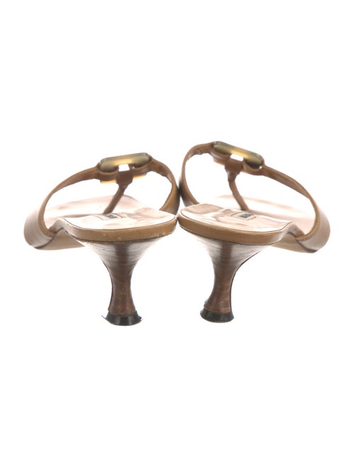 Manolo Blahnik Leather Slides