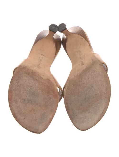 Manolo Blahnik Leather Slides