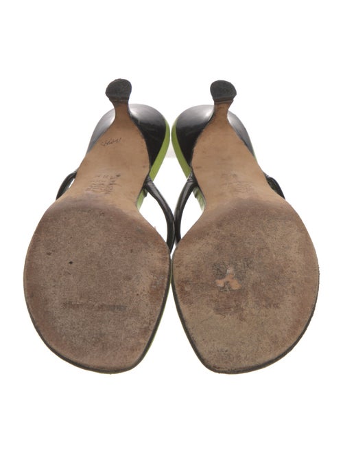 Manolo Blahnik Leather Slides