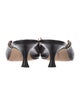 Manolo Blahnik Leather Bow Accents Mules