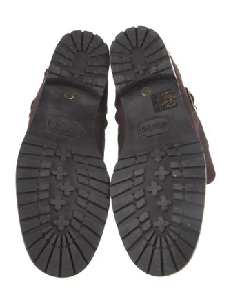 Manolo Blahnik Suede Moto Boots