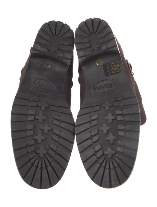 Manolo Blahnik Suede Moto Boots