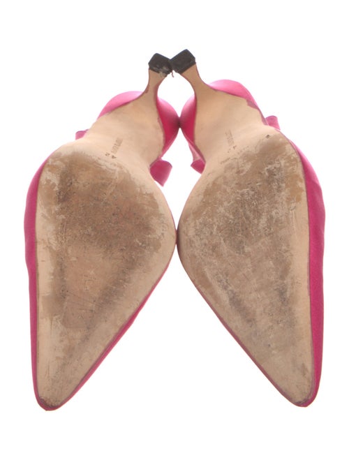 Manolo Blahnik Satin Slingback Pumps