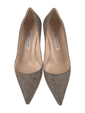 Manolo Blahnik Glitter Glitter Accents Pumps