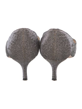 Manolo Blahnik Glitter Glitter Accents Pumps