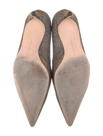 Manolo Blahnik Glitter Glitter Accents Pumps
