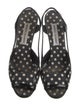 Manolo Blahnik Patent Leather Polka Dot Print Slingback Sandals