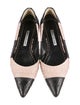 Manolo Blahnik Leather Animal Print Ballet Flats