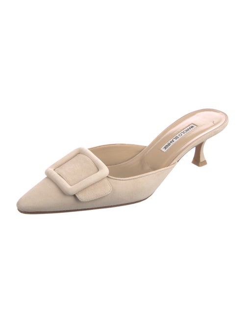 Manolo Blahnik Suede Mules