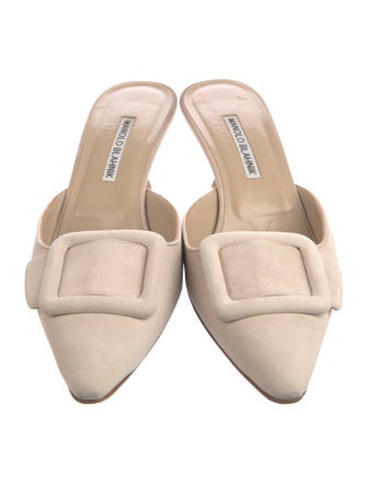 Manolo Blahnik Suede Mules