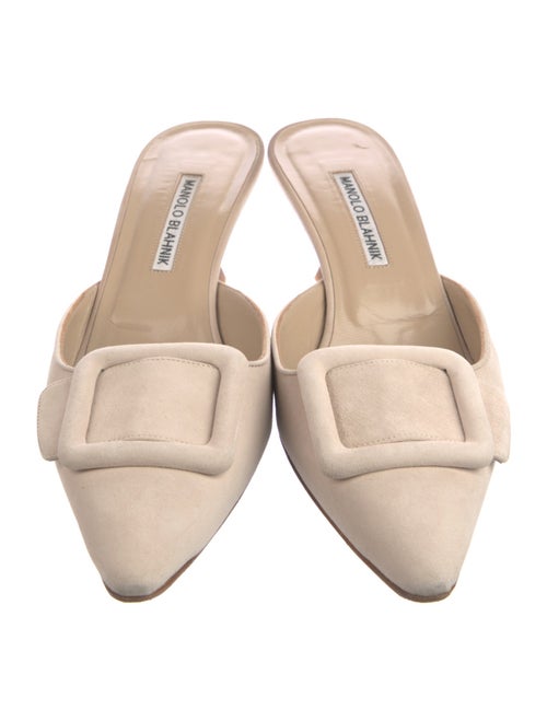 Manolo Blahnik Suede Mules