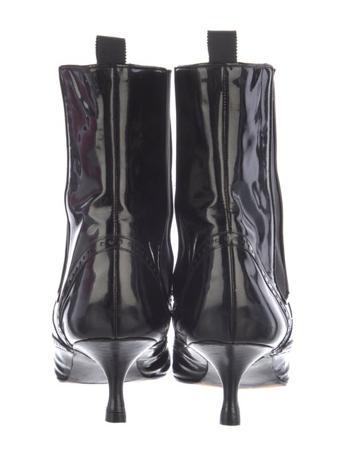 Manolo Blahnik Patent Leather Chelsea Boots