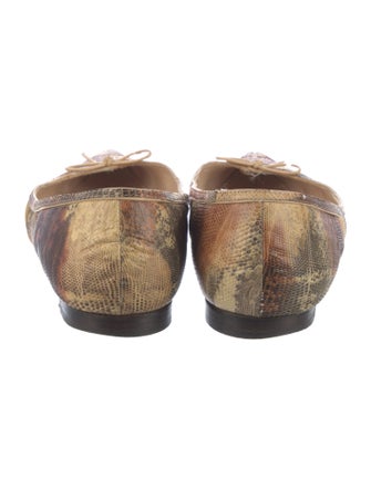 Manolo Blahnik Lizard Animal Print Ballet Flats