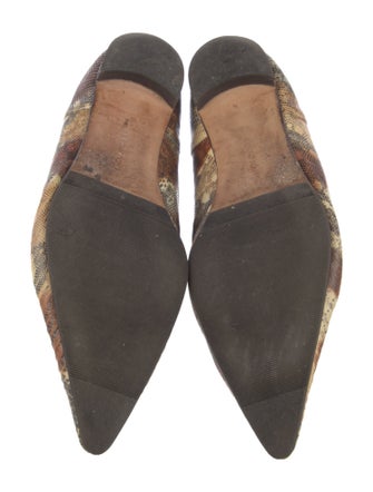 Manolo Blahnik Lizard Animal Print Ballet Flats