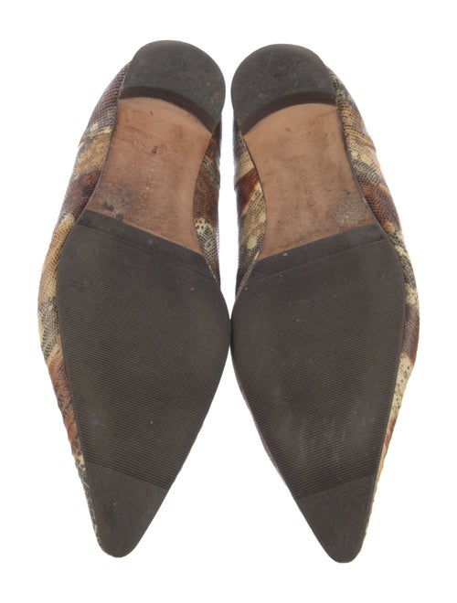 Manolo Blahnik Lizard Animal Print Ballet Flats
