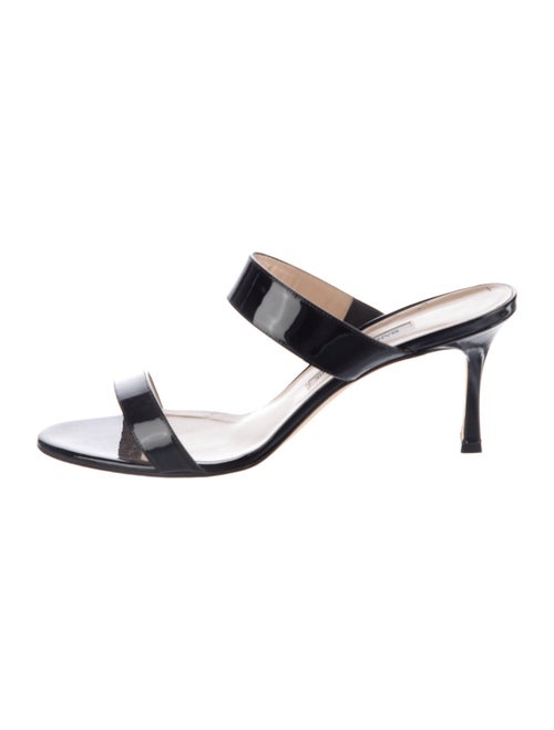 Manolo Blahnik Patent Leather Slides