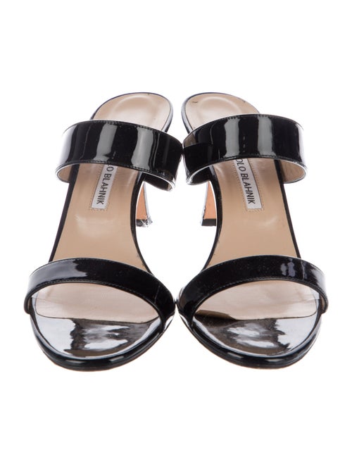 Manolo Blahnik Patent Leather Slides