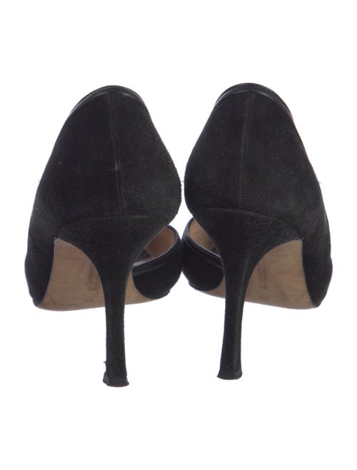 Manolo Blahnik Suede D'Orsay Pumps