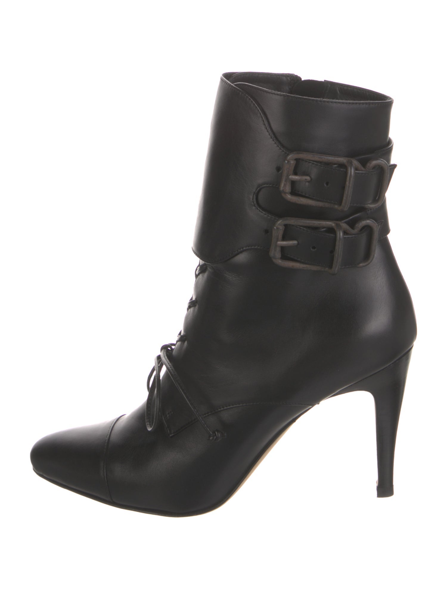 Manolo Blahnik Leather Lace-Up Boots