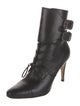 Manolo Blahnik Leather Lace-Up Boots