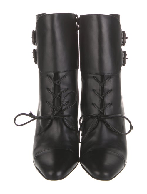 Manolo Blahnik Leather Lace-Up Boots
