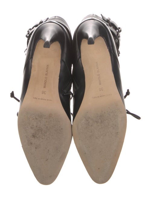 Manolo Blahnik Leather Lace-Up Boots