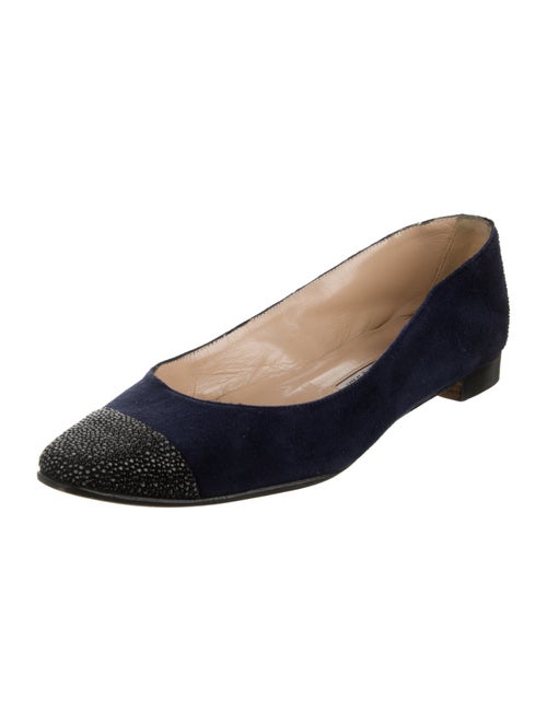 Manolo Blahnik Monili Suede Flats