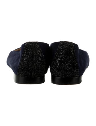 Manolo Blahnik Monili Suede Flats