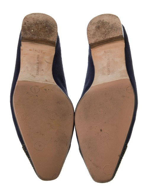 Manolo Blahnik Monili Suede Flats