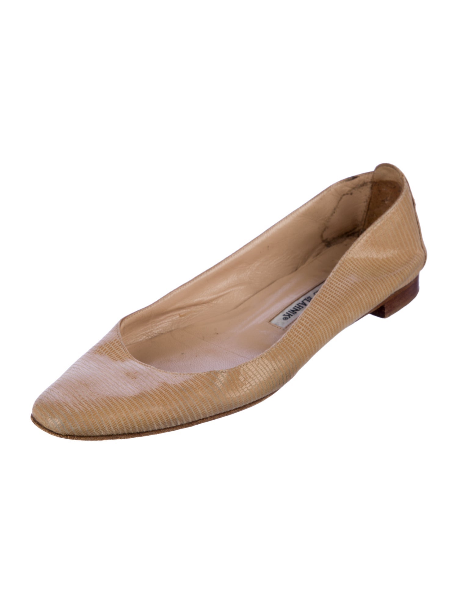 Manolo Blahnik Leather Ballet Flats