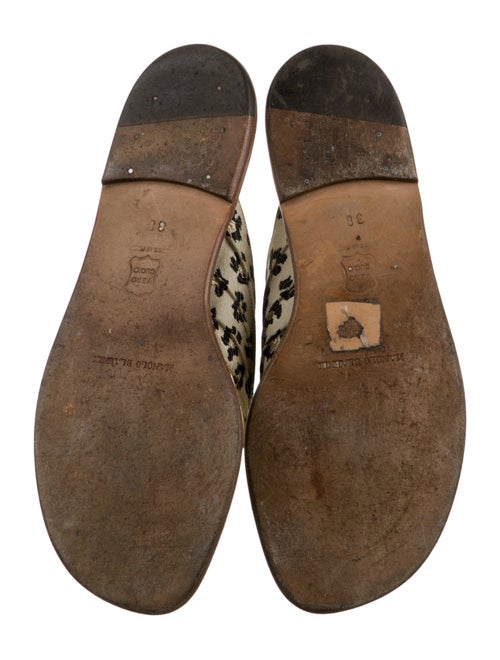Manolo Blahnik Animal Print Slides
