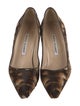 Manolo Blahnik Ponyhair Printed Pumps
