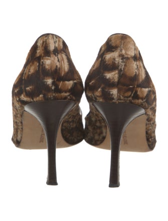 Manolo Blahnik Ponyhair Printed Pumps