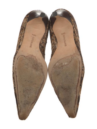 Manolo Blahnik Ponyhair Printed Pumps