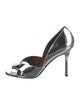 Manolo Blahnik Patent Leather Cutout Accent D'Orsay Pumps