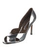 Manolo Blahnik Patent Leather Cutout Accent D'Orsay Pumps