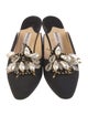 Manolo Blahnik Faux Pearl Accents Crystal Embellishments Mules