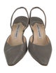 Manolo Blahnik Leather Slingback Pumps