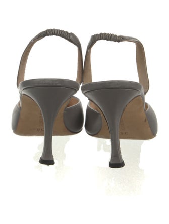 Manolo Blahnik Leather Slingback Pumps