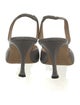 Manolo Blahnik Leather Slingback Pumps