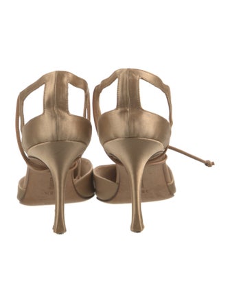 Manolo Blahnik Satin D'Orsay Pumps