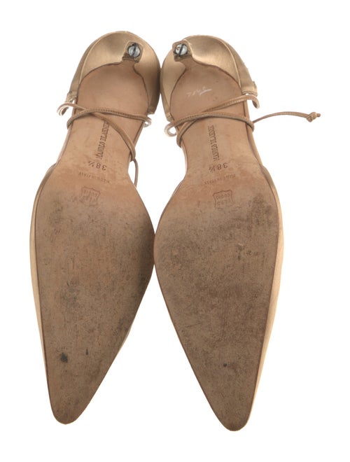 Manolo Blahnik Satin D'Orsay Pumps