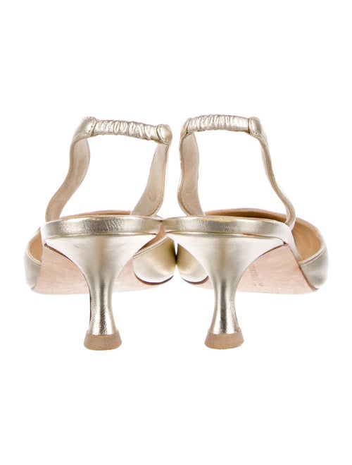 Manolo Blahnik Leather Slingback Pumps