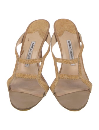 Manolo Blahnik Lizard Slides