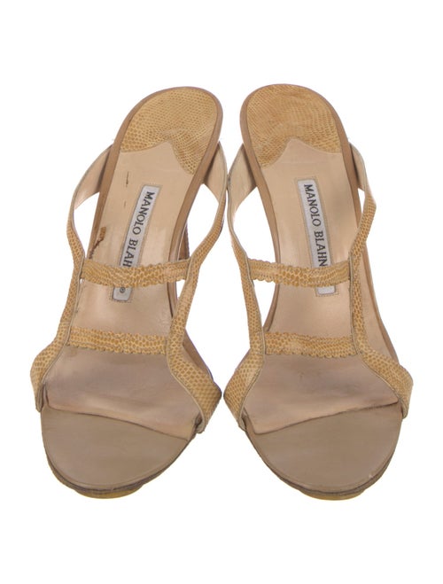Manolo Blahnik Lizard Slides