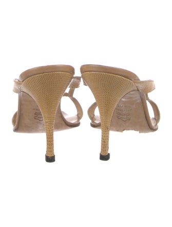 Manolo Blahnik Lizard Slides