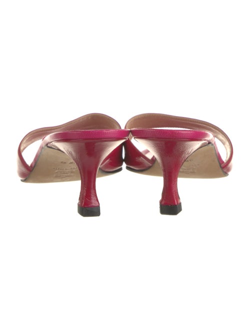 Manolo Blahnik Patent Leather Slides