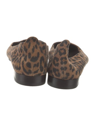 Manolo Blahnik Suede Animal Print Flats