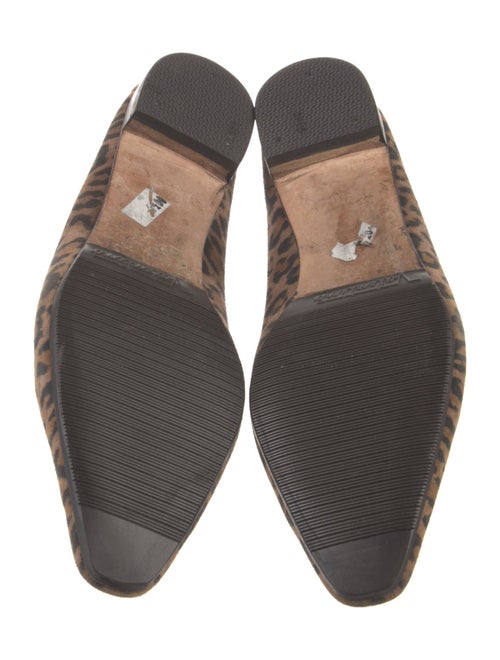 Manolo Blahnik Suede Animal Print Flats